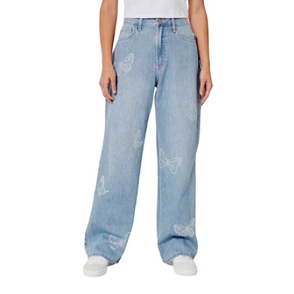 Hollister Ultra High Rise Baggy Butterfly Jeans